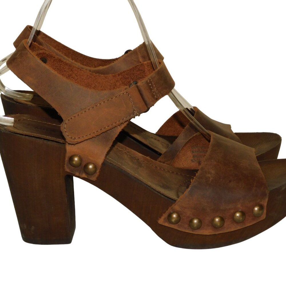 Mila Paoli Made In Italy Leather Heel Sandals Size 39 US Size 8 - Picture 4 of 12
